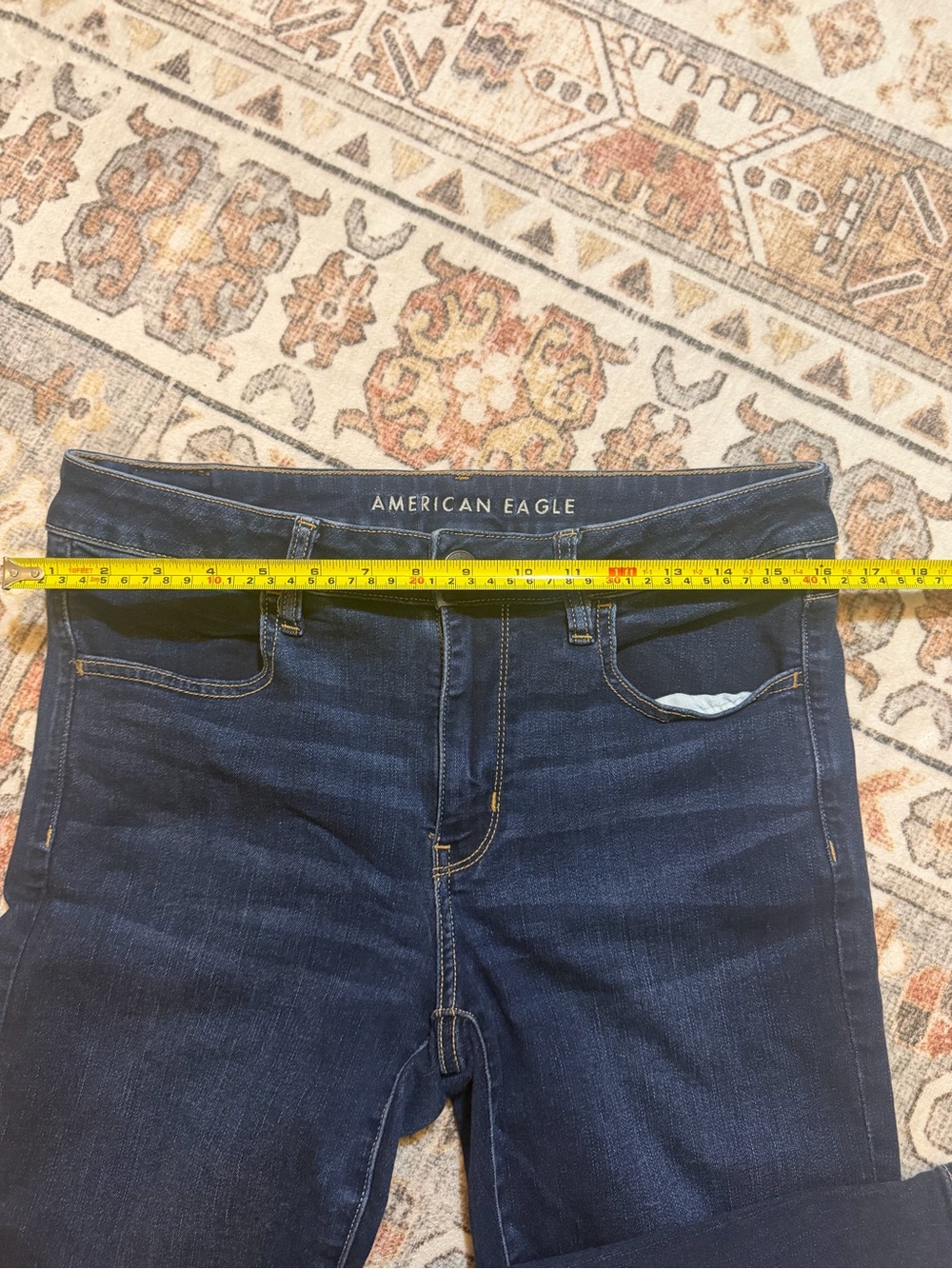 American Eagle Outfitters Women’s Dark Blue High-Rise Jeans - Picture 4 of 8